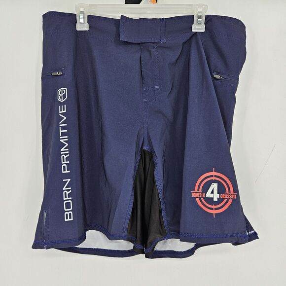 Born Primitive Shorts Mens 38 Blue Patriotic American‎ Flag Jones N4 Crossfit - Picture 1 of 14